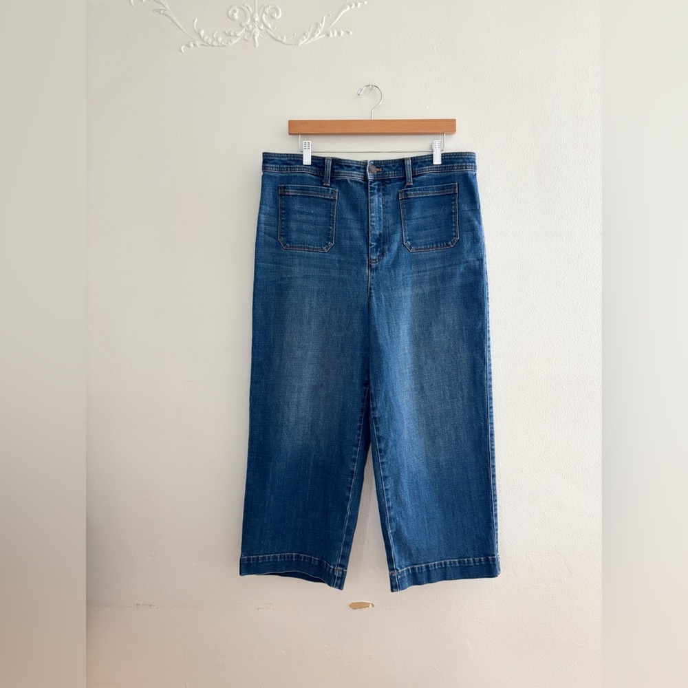 Talbots High Rise Wide Leg Crop Jeans - Picture 5 of 7